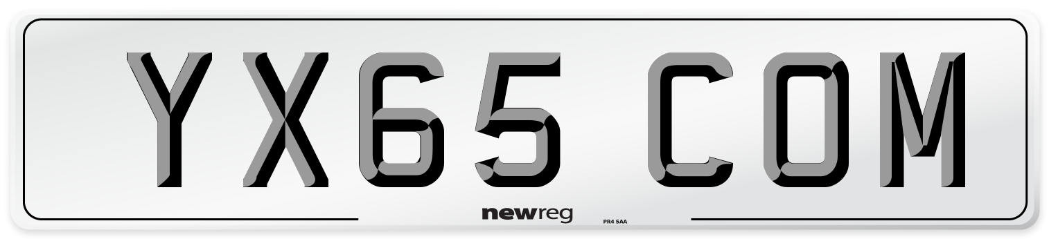 YX65 COM Number Plate from New Reg